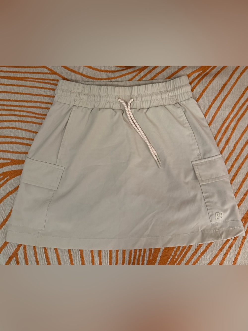 Avalanche Drawstring Cargo Skort - Light Cream